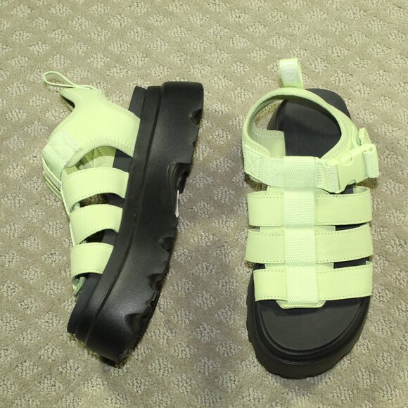 Ugg Cora Women's 6 Leather Mint Green Strappy Chunky Sole Platform Sandals - Picture 1 of 6